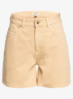 Roxy Shorts*Morning Splendour - Denim Short Voor Dames Tapioca