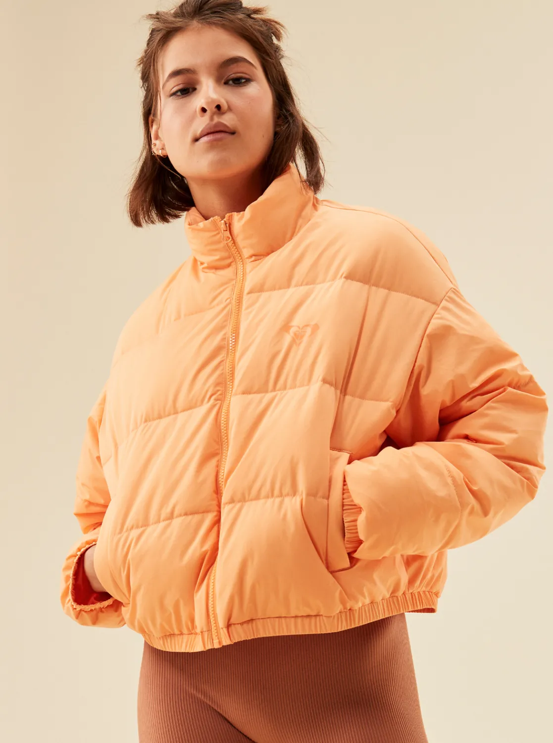 Roxy Jasjes & Jassen*Move And Go - Donsjack Voor Dames Mock Orange