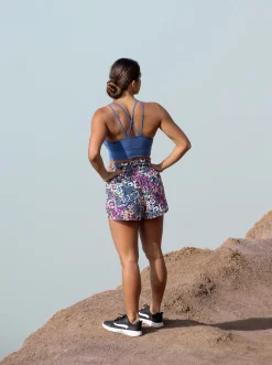 Roxy Shorts*Move Free - Technische Short Voor Dames Bijou Blue Hawaii Vibes