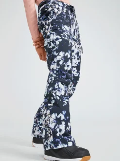 Roxy Snow-Broeken*Nadia Printed 2022 - Geisoleerde Snowbroek Voor Dames True Black Black Flowers