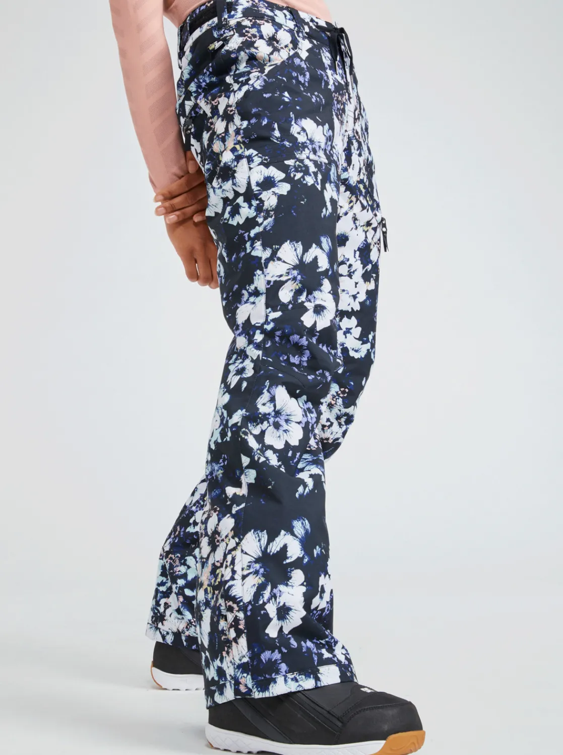 Roxy Snow-Broeken*Nadia Printed 2022 - Geisoleerde Snowbroek Voor Dames True Black Black Flowers