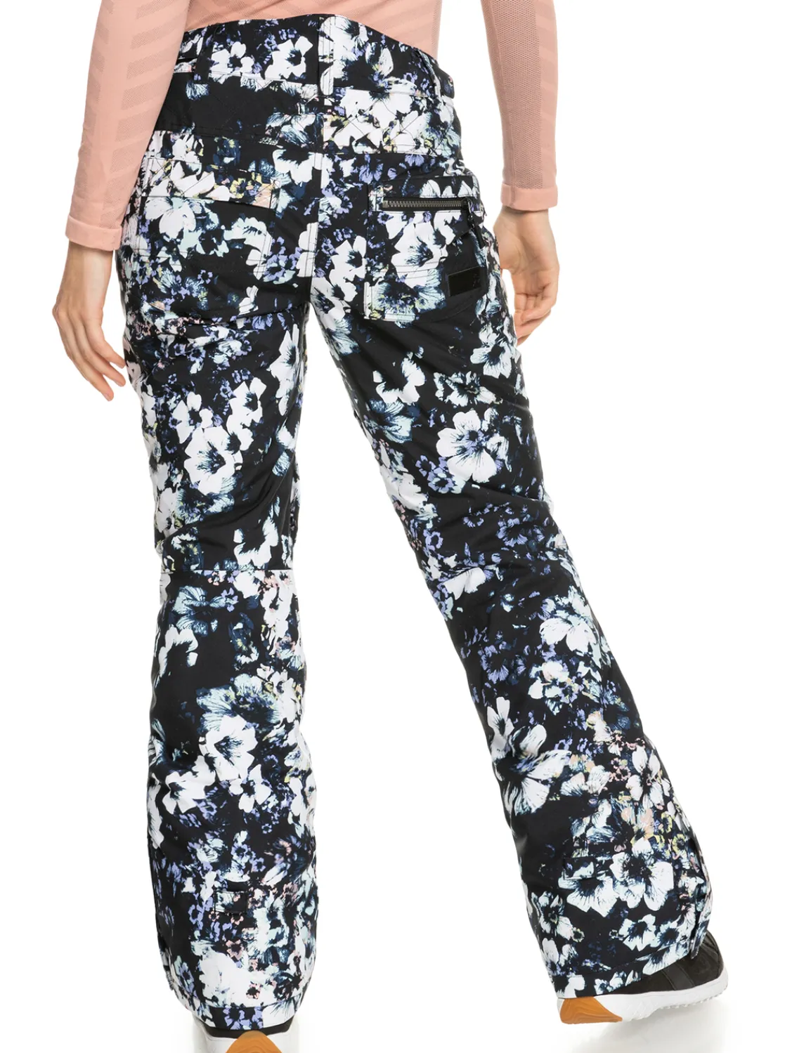 Roxy Snow-Broeken*Nadia Printed 2022 - Geisoleerde Snowbroek Voor Dames True Black Black Flowers