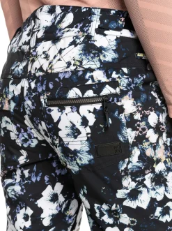 Roxy Snow-Broeken*Nadia Printed 2022 - Geisoleerde Snowbroek Voor Dames True Black Black Flowers