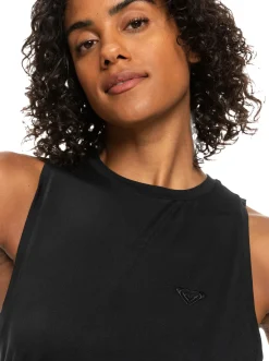 Roxy T-Shirts & Tops*Naturally Active - Korte Sportieve Top Voor Dames Anthracite