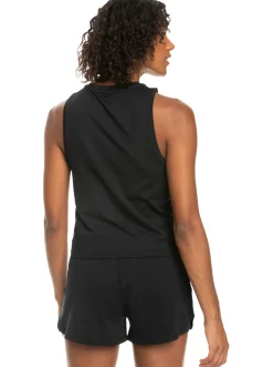 Roxy T-Shirts & Tops*Naturally Active - Korte Sportieve Top Voor Dames Anthracite