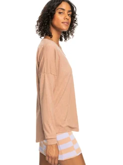 Roxy T-Shirts & Tops*Never Coming Back - Top Met Lange Mouwen Voor Dames Cork