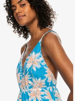 Roxy Badkleding*Never Ending Summer - Strappy Jumpsuit Voor Dames Azure Blue Palm Island