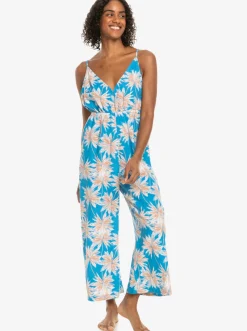 Roxy Badkleding*Never Ending Summer - Strappy Jumpsuit Voor Dames Azure Blue Palm Island