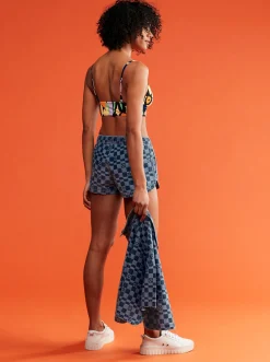 Roxy Shorts*New Impossible Printed - Denim Short Voor Dames Mood Indigo Sol Power