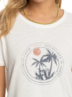Roxy T-Shirts & Tops*Ocean After - T-Shirt Voor Dames Snow White