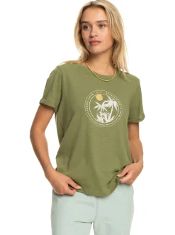 Roxy T-Shirts & Tops*Ocean After - T-Shirt Voor Dames Loden Green