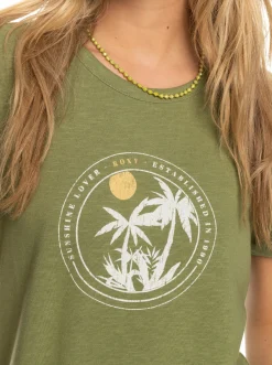 Roxy T-Shirts & Tops*Ocean After - T-Shirt Voor Dames Loden Green