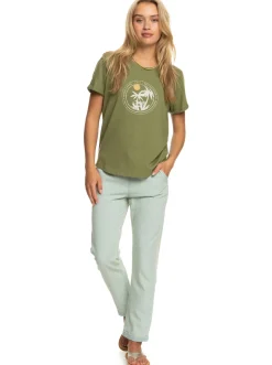 Roxy T-Shirts & Tops*Ocean After - T-Shirt Voor Dames Loden Green