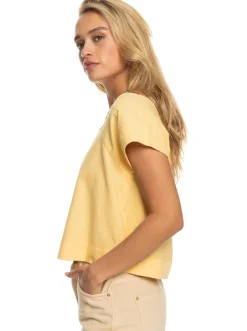 Roxy T-Shirts & Tops*Ocean Amor - Top Met Korte Mouwen Voor Dames Flax