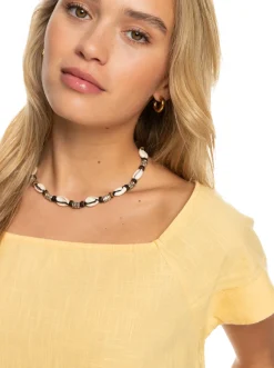 Roxy T-Shirts & Tops*Ocean Amor - Top Met Korte Mouwen Voor Dames Flax