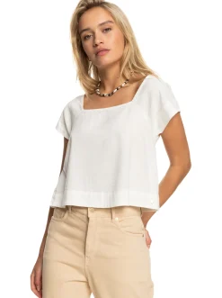 Roxy T-Shirts & Tops*Ocean Amor - Top Met Korte Mouwen Voor Dames Snow White