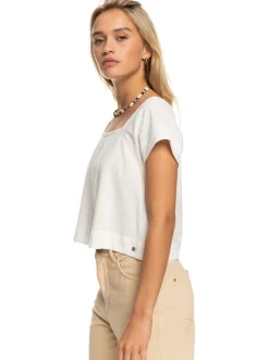 Roxy T-Shirts & Tops*Ocean Amor - Top Met Korte Mouwen Voor Dames Snow White