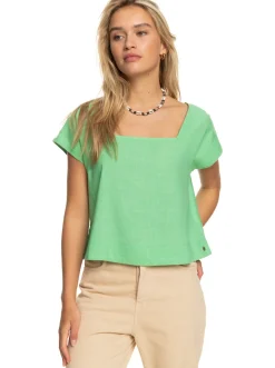 Roxy T-Shirts & Tops*Ocean Amor - Top Met Korte Mouwen Voor Dames Absinthe Green