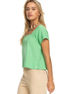 Roxy T-Shirts & Tops*Ocean Amor - Top Met Korte Mouwen Voor Dames Absinthe Green