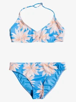 Roxy Swim*Ocean Treasure - Beha Bikiniset Voor Meisjes 7-16 Azure Blue Palm Island Rg