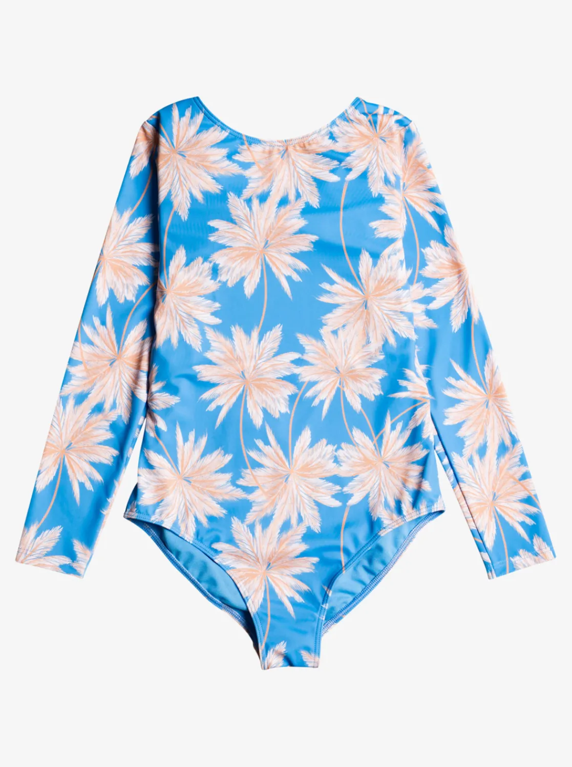 Roxy Surf*Ocean Treasure - Eendelige Rashguard Met Lange Mouw Voor Meisjes 6-16 Azure Blue Palm Island Rg