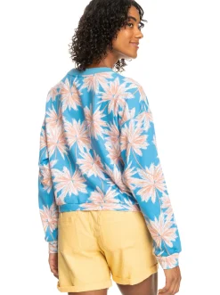 Roxy Sweatshirts & Hoodies*Off To The Beach - Sweater Voor Dames Azure Blue Palm Island