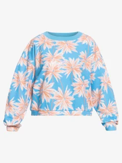 Roxy Sweatshirts & Hoodies*Off To The Beach - Sweater Voor Dames Azure Blue Palm Island