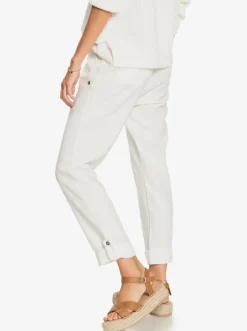 Roxy Broeken & Jeans*On The Seashore - Linnen Cargobroek Voor Dames Snow White