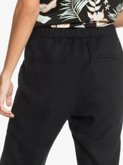 Roxy Broeken & Jeans*On The Seashore - Linnen Cargobroek Voor Dames Anthracite
