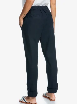 Roxy Broeken & Jeans*On The Seashore - Linnen Cargobroek Voor Dames Anthracite