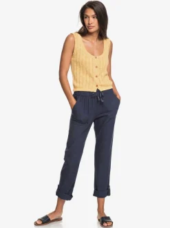 Roxy Broeken & Jeans*On The Seashore - Linnen Cargobroek Voor Dames Mood Indigo