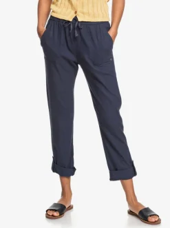 Roxy Broeken & Jeans*On The Seashore - Linnen Cargobroek Voor Dames Mood Indigo