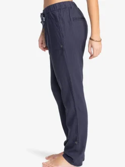 Roxy Broeken & Jeans*On The Seashore - Linnen Cargobroek Voor Dames Mood Indigo