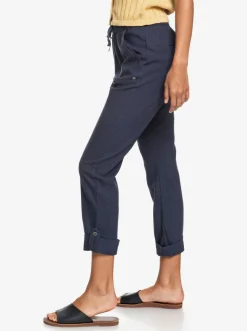 Roxy Broeken & Jeans*On The Seashore - Linnen Cargobroek Voor Dames Mood Indigo