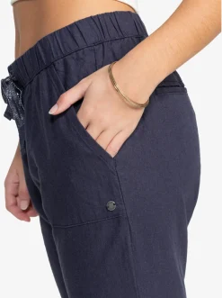 Roxy Broeken & Jeans*On The Seashore - Linnen Cargobroek Voor Dames Mood Indigo