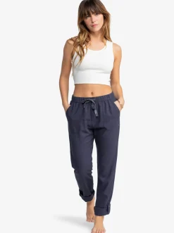 Roxy Broeken & Jeans*On The Seashore - Linnen Cargobroek Voor Dames Mood Indigo