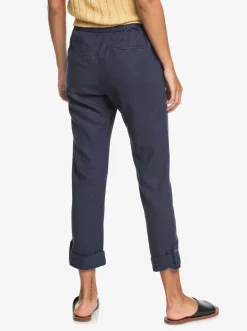 Roxy Broeken & Jeans*On The Seashore - Linnen Cargobroek Voor Dames Mood Indigo