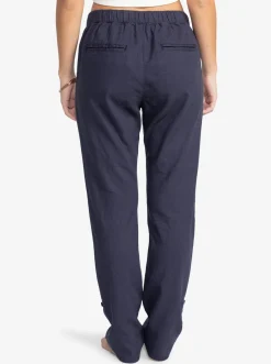 Roxy Broeken & Jeans*On The Seashore - Linnen Cargobroek Voor Dames Mood Indigo
