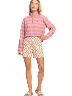 Roxy Shorts*Over The Sun Check - Lichte Short Voor Dames Snow White Sol Power