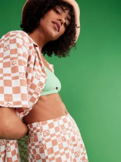 Roxy Shorts*Over The Sun Check - Lichte Short Voor Dames Snow White Sol Power