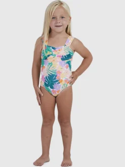Roxy Swim*Paradisiac Island - Eendelig Badpak Voor Meisjes 2-7 Mint Tropical Trails