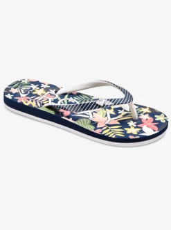 Roxy Schoenen*Pebbles - Sandalen Voor Meisjes Lt Yellow/White/True Navy