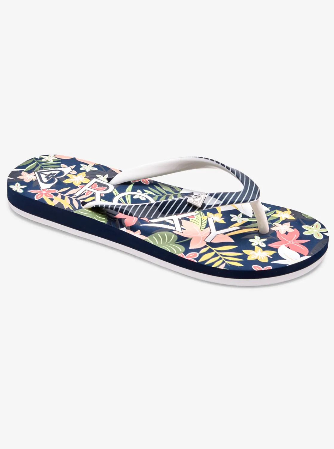 Roxy Schoenen*Pebbles - Sandalen Voor Meisjes Lt Yellow/White/True Navy