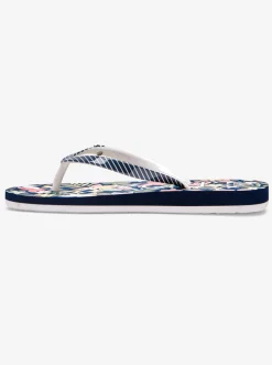 Roxy Schoenen*Pebbles - Sandalen Voor Meisjes Lt Yellow/White/True Navy