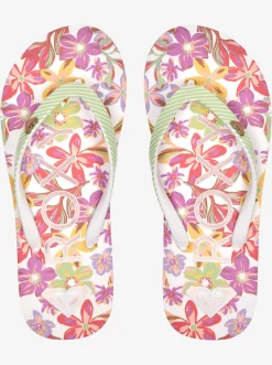 Roxy Schoenen*Pebbles - Sandalen Voor Meisjes White/Green