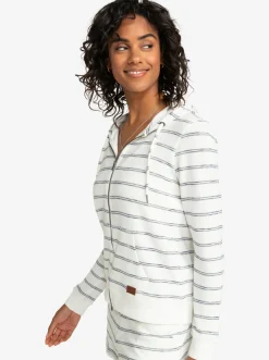Roxy Sweatshirts & Hoodies*Perfect Wave - Hoodie Met Rits Voor Dames Snow White Horiz Will Stripes