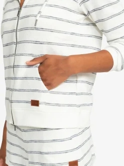 Roxy Sweatshirts & Hoodies*Perfect Wave - Hoodie Met Rits Voor Dames Snow White Horiz Will Stripes