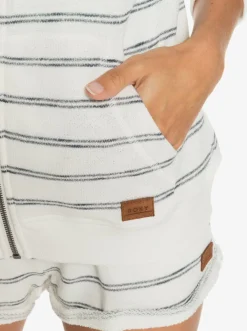 Roxy Sweatshirts & Hoodies*Perfect Wave - Hoodie Met Rits Voor Dames Snow White Horiz Will Stripes