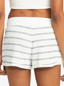 Roxy Shorts*Perfect Wave - Short Van Joggingstof Voor Dames Snow White Horiz Will Stripes