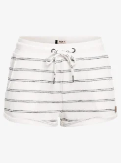 Roxy Shorts*Perfect Wave - Short Van Joggingstof Voor Dames Snow White Horiz Will Stripes
